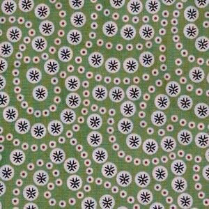 Retro Ho Ho Green Snowball Swirl Christmas Print | Andover Fabrics | 1/2 Yard